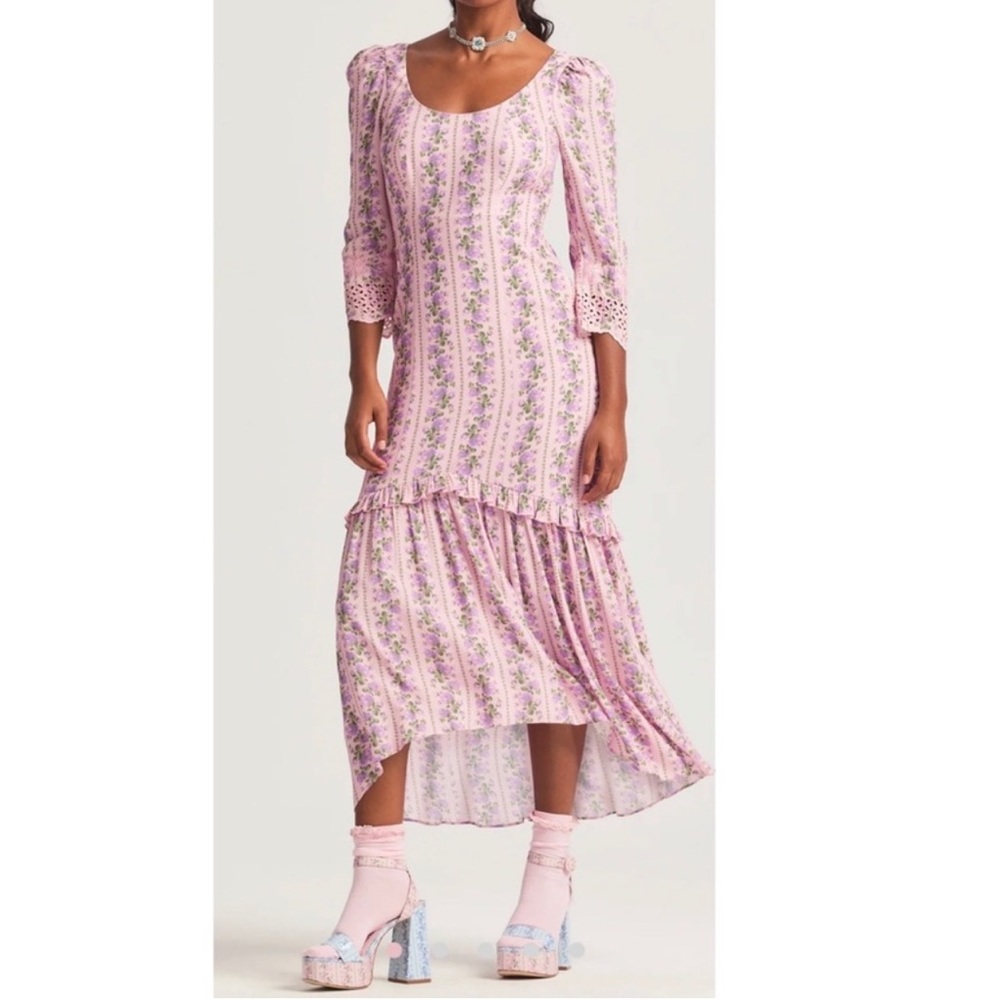 NWT LoveShackFancy Pip dress in blushing